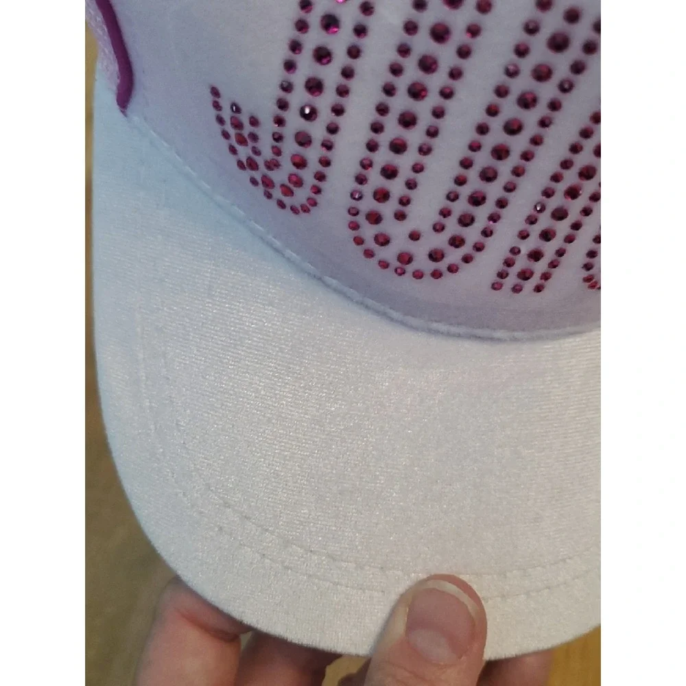 Juicy‎ Couture Light Pink Rhinestone And Velvet Trucker Hat For Kids